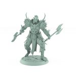 draven evernight vampire charging with axe no helm gothic undead fighter miniature