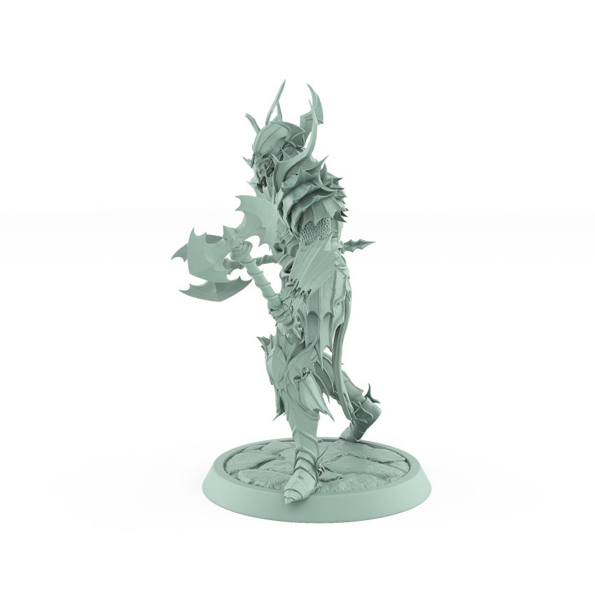 vampire knight draven evernight with helm charging axe gothic armored undead miniature