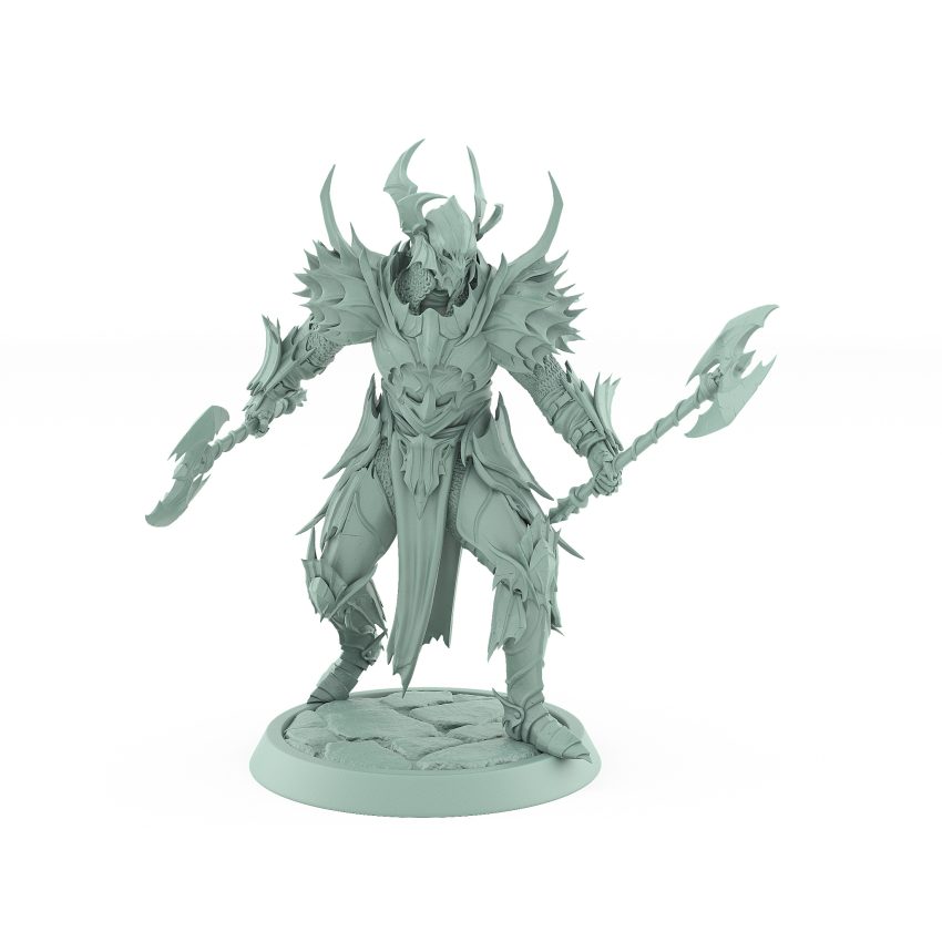 vampire knight draven evernight with helm charging axe gothic armored undead miniature