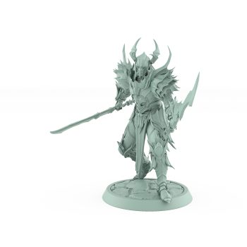 vampire knight draven evernight in helm charging with sword undead miniature fantasy resin sculpt