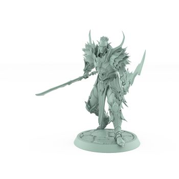 draven evernight charging with sword vampire fantasy miniature undead knight sculpt