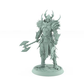 vampire lord draven evernight chief helm resin miniature gothic undead dual axe