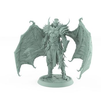 vampire lord draven evernight chief helm resin miniature gothic undead dual axe