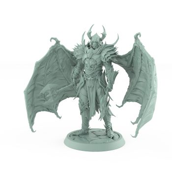 vampire lord draven evernight chief helm resin miniature gothic undead dual axe