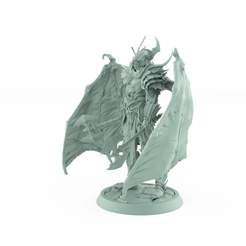 vampire lord draven evernight chief helm resin miniature gothic undead dual axe