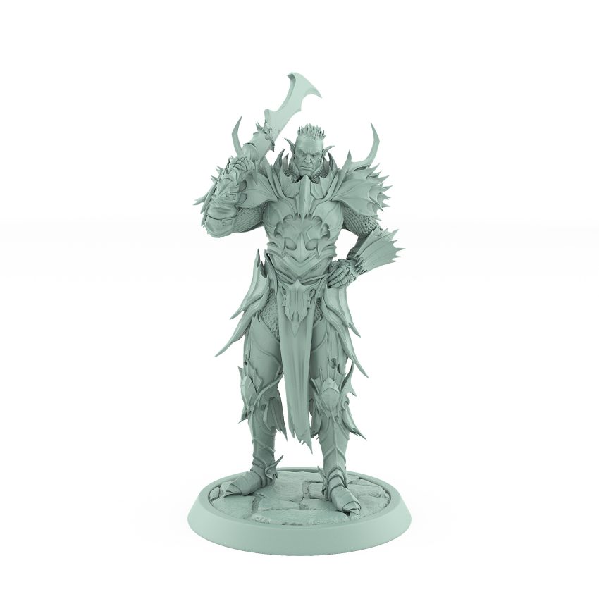 vampire miniature with greatsword undead noble warrior in gothic armor