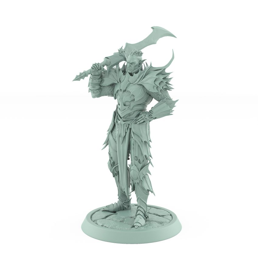 vampire miniature with greatsword undead noble warrior in gothic armor