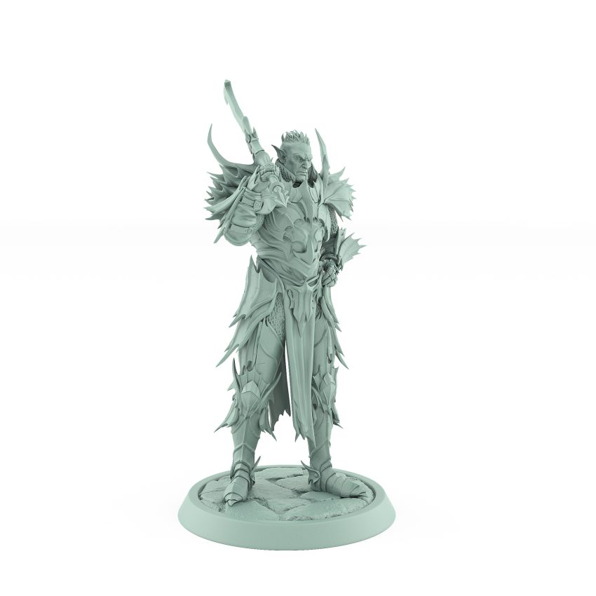 vampire miniature with greatsword undead noble warrior in gothic armor