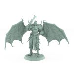 vampire wings miniature lord with greatsword gothic armor and undead elegance