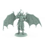 vampire miniature noble with bat wings horned helmet and gothic armor