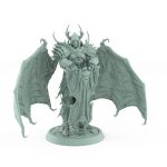 vampire miniature knight with bat wings and shield gothic undead paladin