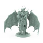 vampire miniature knight with bat wings and shield gothic undead paladin