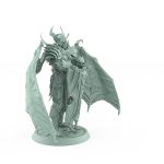 vampire miniature knight with bat wings and shield gothic undead paladin