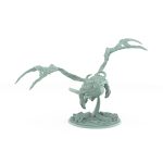 terrifying flying dragonspawn miniature with torn wings and corrupted scaled body on rocky base