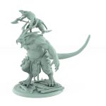 large rat ogre carrying axe wielding rat warrior plague of rouswarm fantasy miniature