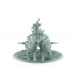 vampire chariot with dual undead steeds spiked armor vampire spear wielder gothic death charge model for fantasy tabletop