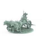 vampire chariot with dual undead steeds spiked armor vampire spear wielder gothic death charge model for fantasy tabletop