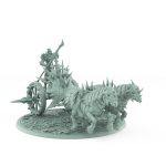 vampire chariot with dual undead steeds spiked armor vampire spear wielder gothic death charge model for fantasy tabletop