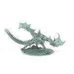 undead vampire drake model with torn wings skeletal frame exposed flesh and snarling face fantasy monster miniature with dark magic aura
