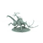 vampire chariot miniature with single undead horse armored vampire holding axe on spiked gothic platform with bone-strewn terrain base