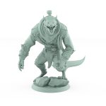 werewolf miniature in stealthy walking pose with snarling expression from Order Immortalis vampire army