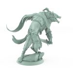 werewolf miniature in stealthy walking pose with snarling expression from Order Immortalis vampire army