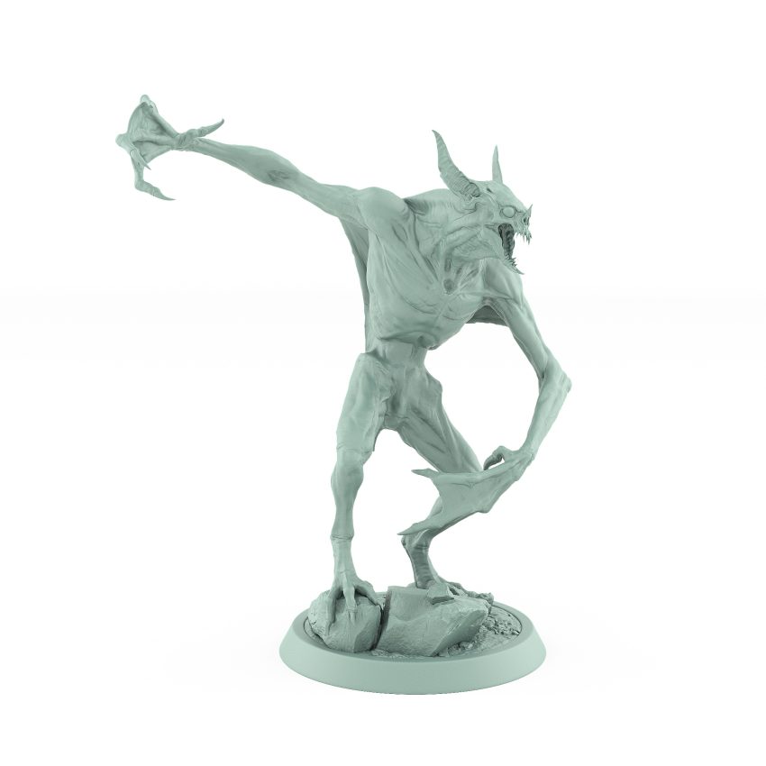 twisted vampire creature in attack stance with horned skull and clawed hands from Order Immortalis Collection