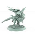 ratfolk barbarian winding up twin axes for battle plague of rouswarm fantasy miniature