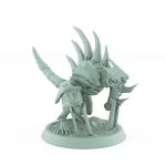 armored ratfolk berserker charging with spiked blades plague of rouswarm fantasy miniature