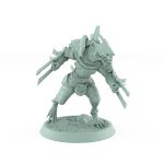 ratfolk berserker mid-pounce with claws and spiked armor plague of rouswarm fantasy miniature