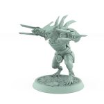 armored ratfolk berserker roaring with blades and spikes plague of rouswarm fantasy miniature