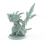ratfolk plague priest casting dark spell with staff and bones plague of rouswarm fantasy miniature