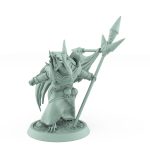 ratfolk plague priest casting dark spell with staff and bones plague of rouswarm fantasy miniature