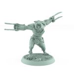 ratfolk plague priest screaming with crescent staff and tattered robes plague of rouswarm fantasy miniature