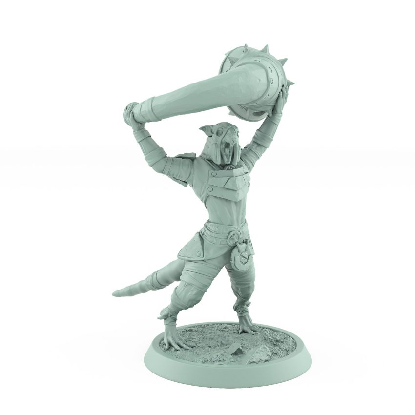 ratfolk rogue with claws extended in challenging pose plague of rouswarm fantasy miniature