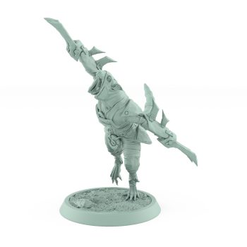 jumping rat rogue with twin plague claws airborne leap fantasy miniature plague of rouswarm