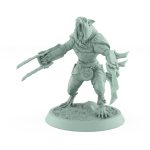 leaping rat rogue lunging with twin plague claws fantasy skaven miniature plague of rouswarm