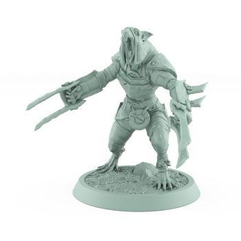 leaping rat rogue lunging with twin plague claws fantasy skaven miniature plague of rouswarm