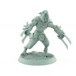leaping rat rogue lunging with twin plague claws fantasy skaven miniature plague of rouswarm