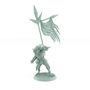 infantry ratfolk warrior thrusting spear dynamic pose plague of rouswarm