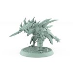 infantry ratfolk standard bearer plague banner raised war cry pose