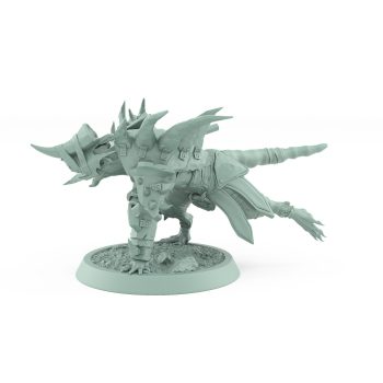 infantry ratfolk standard bearer plague banner raised war cry pose