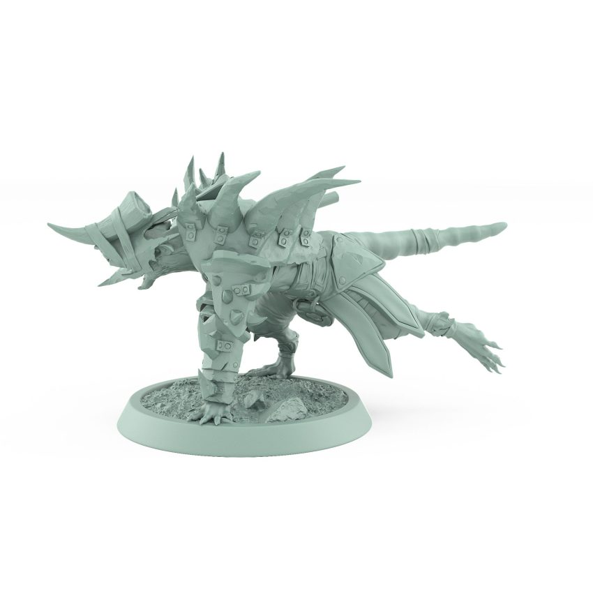 infantry ratfolk standard bearer plague banner raised war cry pose