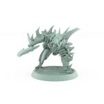 infantry ratfolk standard bearer plague banner raised war cry pose