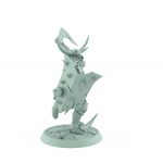 running fantasy human warrior with axe and spiked shield from unchained collection