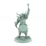 dark fantasy human drummer with horned helmet and war drum from unchained collection