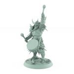 dark fantasy human drummer with horned helmet and war drum from unchained collection