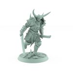 human warrior in spiked armor running with two swords drawn from the unchained collection