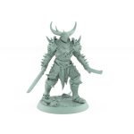 human warrior with twin swords standing in ready stance from the unchained collection