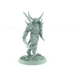 armored human fighter walking with twin swords from the unchained collection